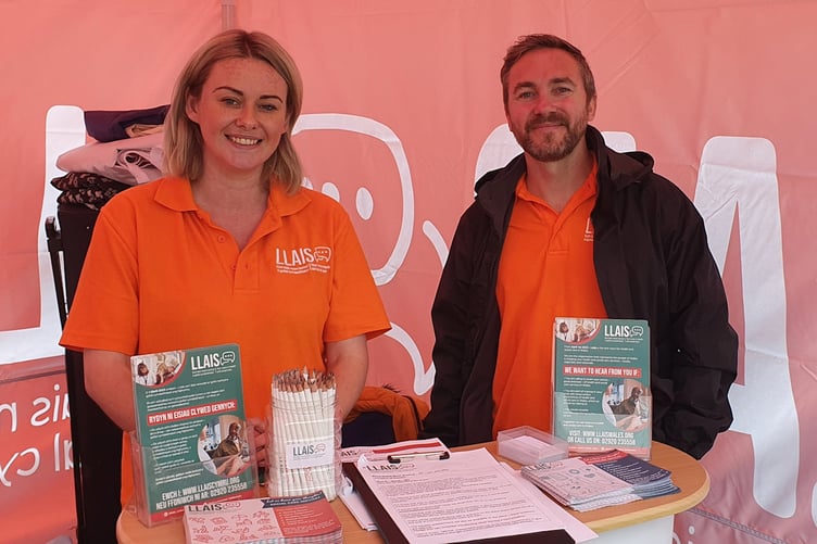 Naren and Flo from Llais Powys at Brecon County Show last year