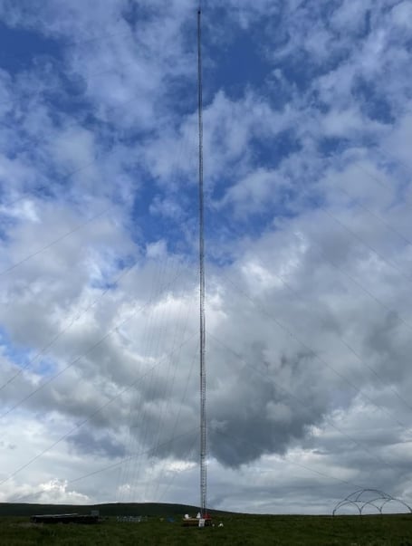 Weather Mast - south of Llanfihangel Rhydithon