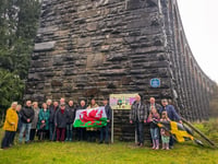 Cynghordy Viaduct celebrated with blue plaque ceremony