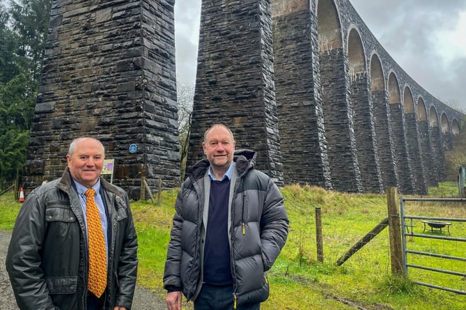 The viaduct plaque is a first for Cynghordy and the latest in a line of historic designations recently celebrated by the local community in the Llandovery area