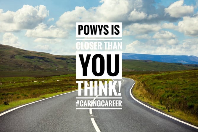 A poster from a previous Powys Children's Services recruitment campaign