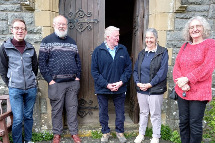 Michael Reynolds with some of the bell ringing team