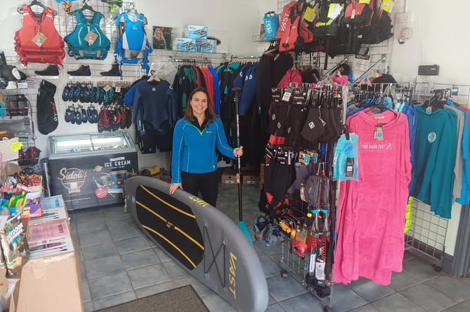 Hayley Lagerweij at The SUP & Paddleshop near Brecon