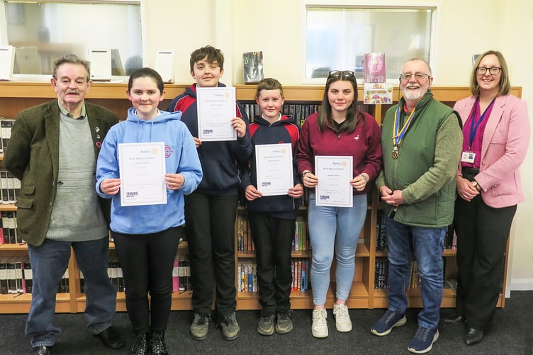 Young Writers presentation Builth Rotary