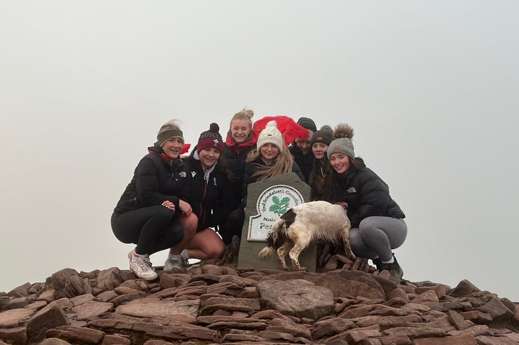 Esme was joined by her friends to climb Pen y Fan in memory of classmate Frank