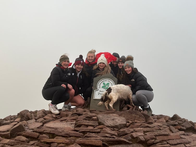 Esme was joined by her friends to climb Pen y Fan in memory of classmate Frank