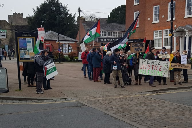 Radnor Palestine Links held a demonstration in Ludlow on the 27th of April to express their support for Palestine.