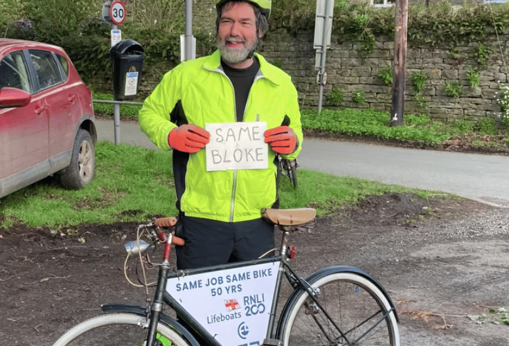 Ian Davies’s first day at Clayton Engineering Limited on the 17th of April 1974 saw him ride on a bike he bought from his father. It’s a bike he still owns, and he rode it to work on his 50th anniversary, accompanied and supported by the staff. 