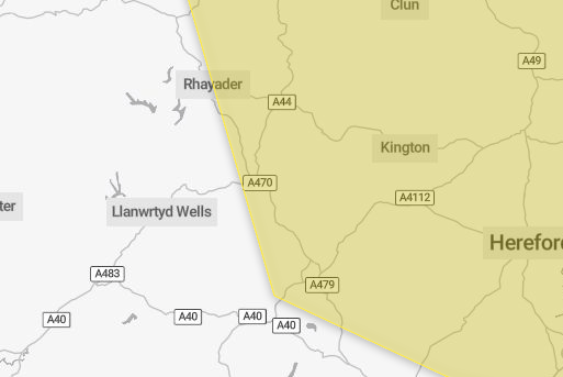 Thunderstorm warning Thursday