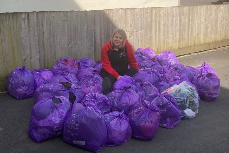 Slimming World members in Builth Wells donated 43 bags