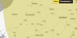 Met Office issues thunderstorms warning for this weekend