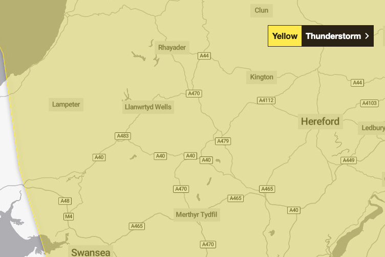 Thunderstorm warning