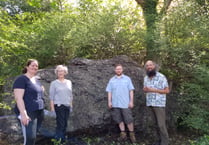 Iconic boulder in Llandrindod Wells uncovered by volunteers