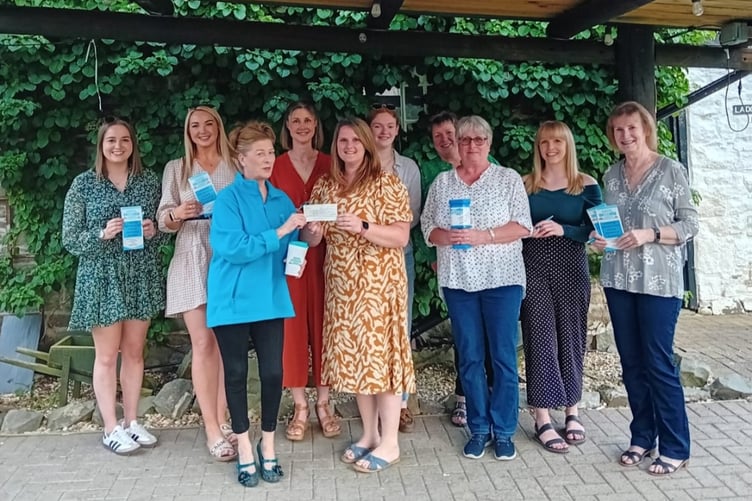 A cheque for £530 was presented to Dementia Matters in Powys