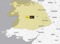 Weather warning in place for afternoon downpour 