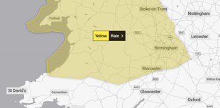 Weather warning in place for afternoon downpour 