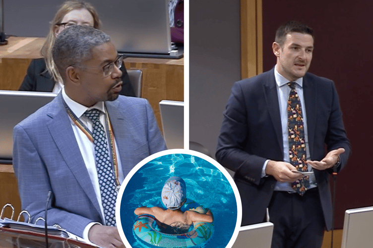 James Evans addresses First Minister Vaughan Gething in the Senedd on swimming safety