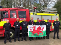 Welsh firefighters help deliver fire engines to Ukraine
