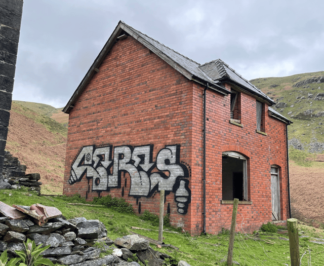 Investigation ongoing for graffiti left on Elan Valley estate building