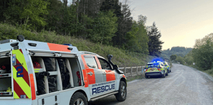 Rescue team aids walker and cyclist