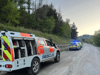 Rescue team aids walker and cyclist
