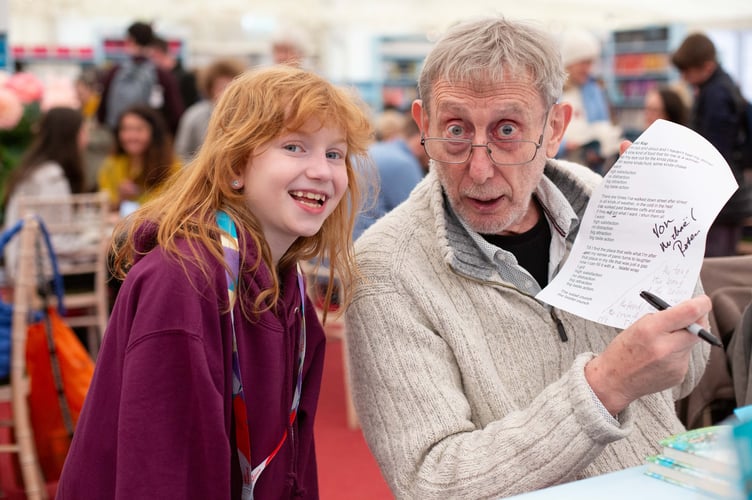 Billie Charity and Hay Festival, Michael Rosen