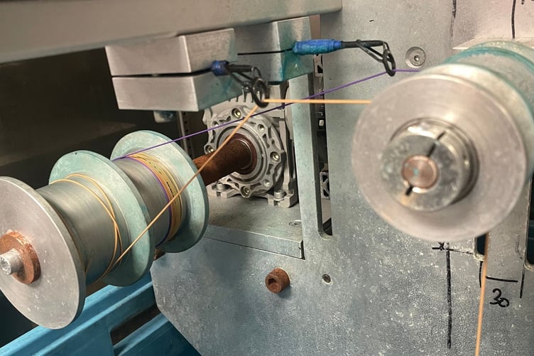 The climate chamber being used by Airflo to test fishing lines