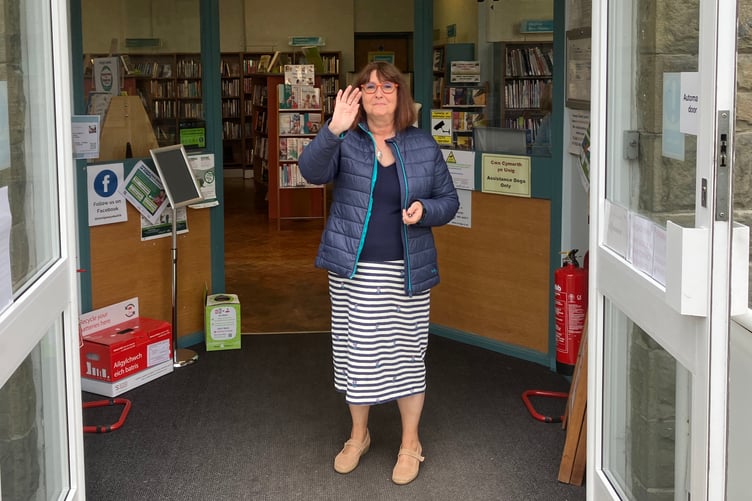 Builth librarian Sue Morrison