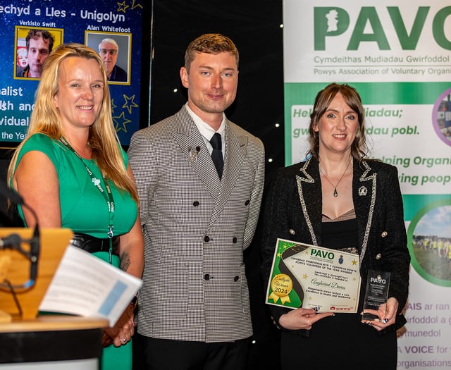 Powys volunteers celebrated at prestigious awards ceremony 