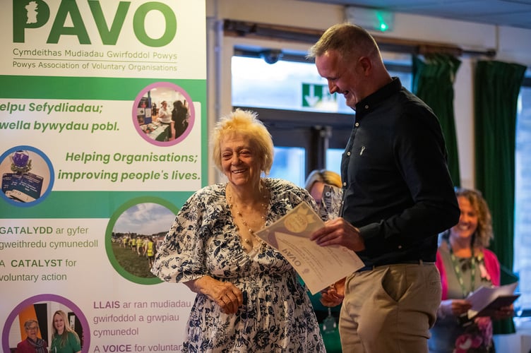 Meiriona Davies Inspiring Local Group winner Individual with event sponsor Warma UK.