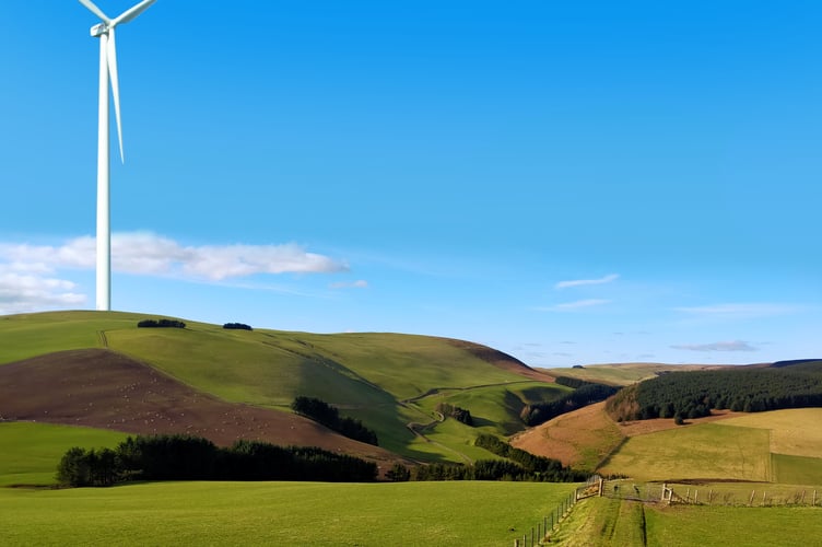 A digital mock-up of what the wind farms might look like