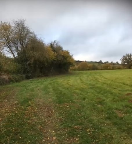 The site at Caemawdy, Bronllys before any development.