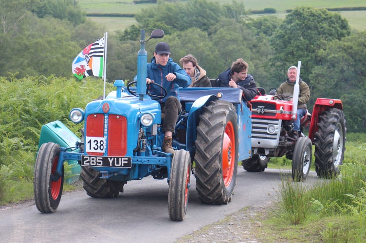 James Bessant Davies driving his grandfather's Dexta