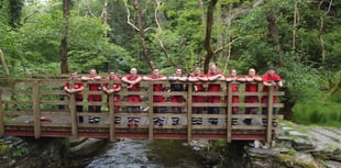 Firefighters trek 22 miles for charity