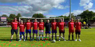 Brecon football match raises £2,770 for charity
