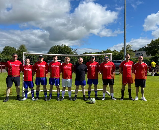 Brecon football match raises £2,770 for charity