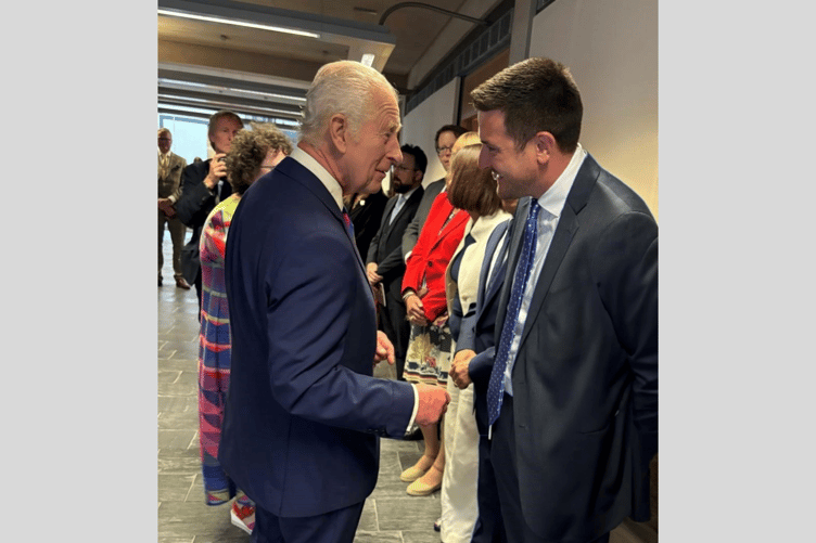 James Evans MS meeting King Charles at the Senedd