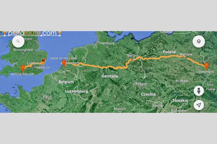 Taniya's route, which took her through four countries