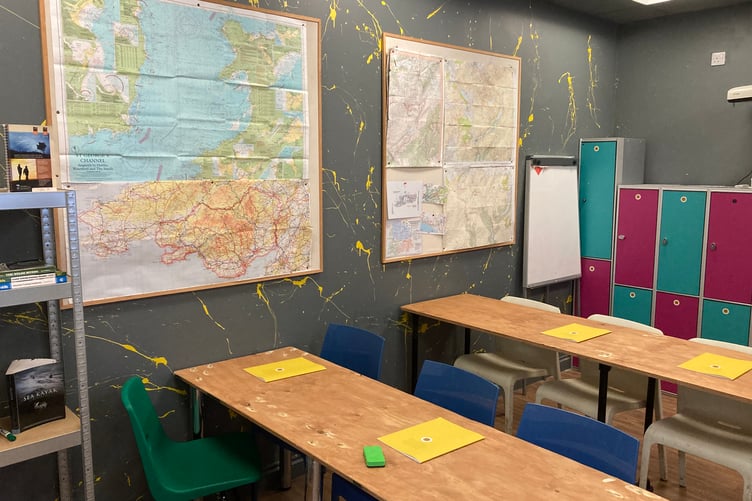 A classroom at Ysgol Antur Cwm, Ystradgynlais