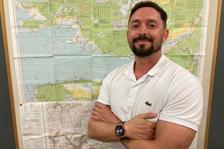 Gavin Lewis in one of the classrooms