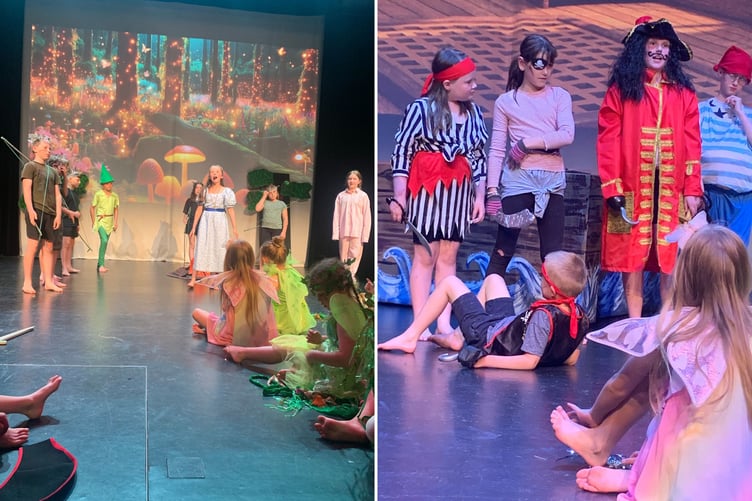 Some of the young performers in action