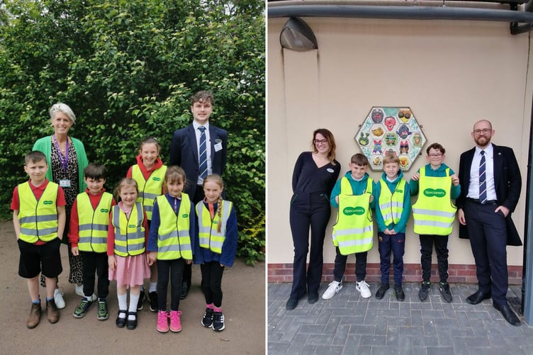 Left is Cradoc Primary School and right is Llangors Church in Wales School