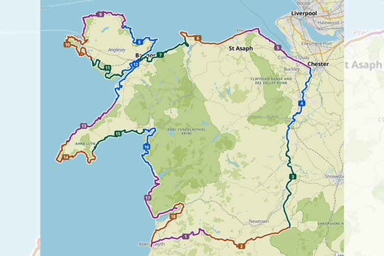 Dave Milborrow's running route