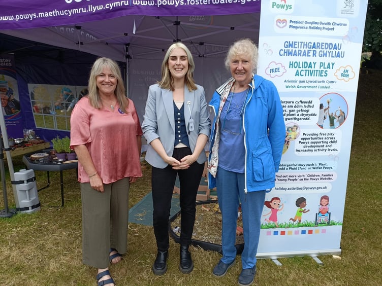 Left to right: Head of Children’s Services, Sharon Powell, The Minister for Mental Health and Early Years, Sarah Murphy, Member for Future Generations, Cllr Sandra Davies