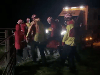 Rescue team assists fallen horse rider