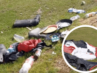 Wild campers trash Powys beauty spot