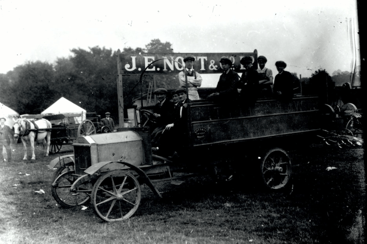 J E Nott & Co at a Brecon County Show from the early 20th century