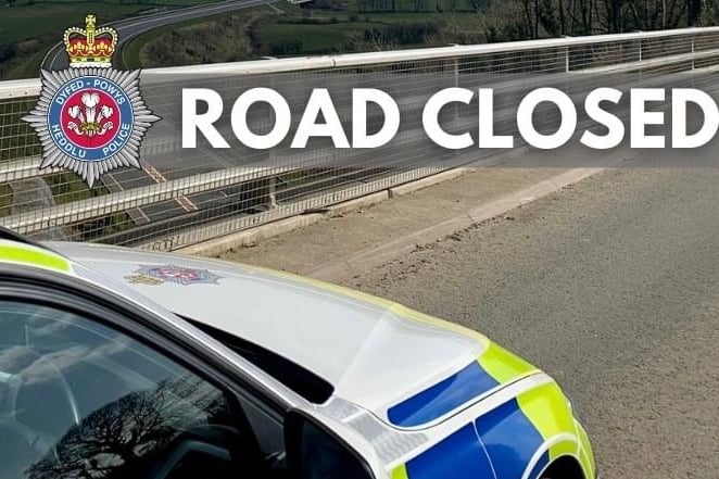 The A483 Sugar Loaf to Builth Wells is closed