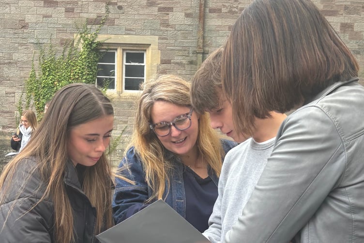GCSE results day at Gwernyfed High School