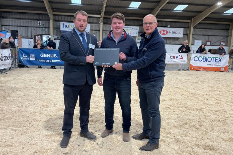 Last year's award winner Harri Vaughan, from Tufton, Pembrokeshire